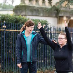 Caroline Ross training mum in Barnes outdoors